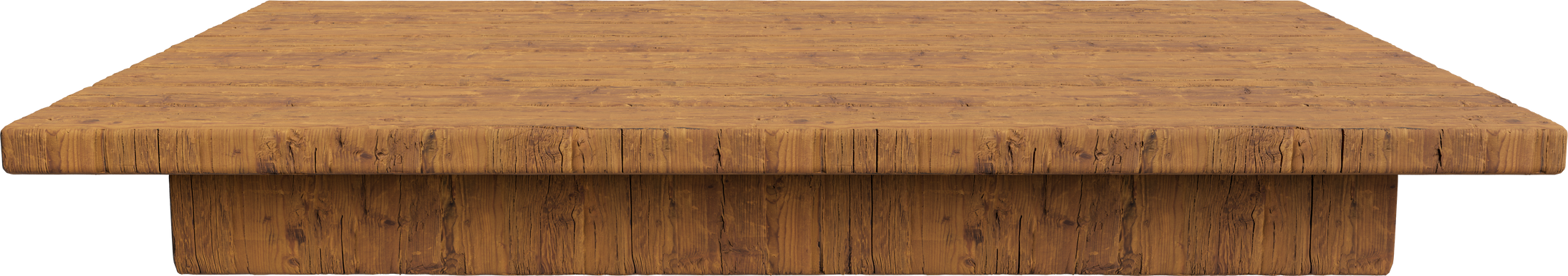 Wooden podium in realistic 3d render